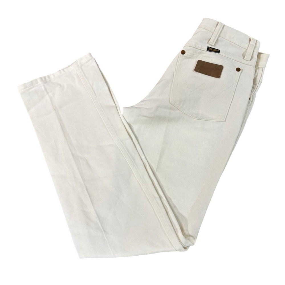 WRANGLER Cowboy Cut 936 Mens 29x32 White Slim Fit Cotton Denim Jeans NEW
